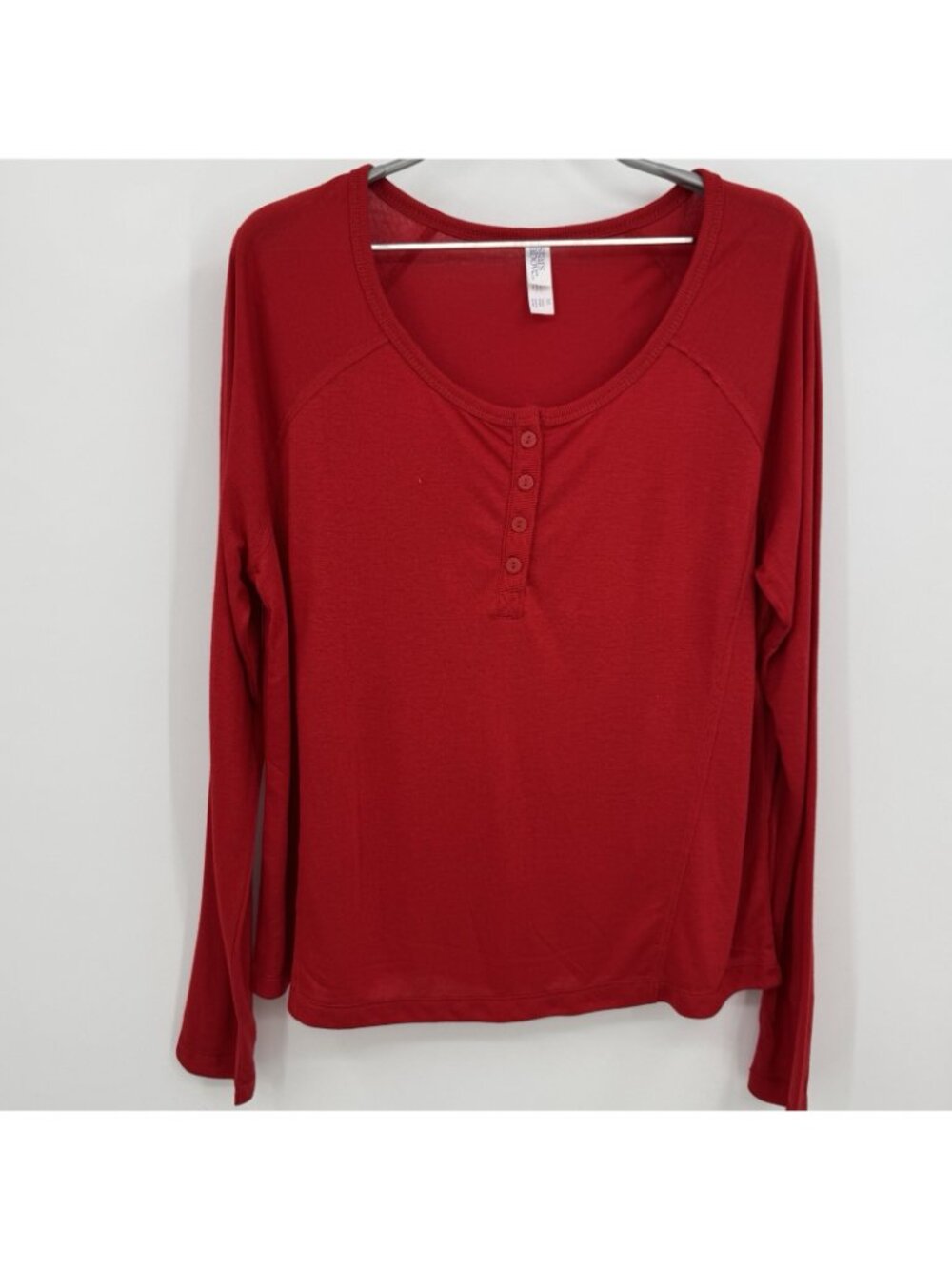 Target STARS ABOVE Cozy Pajama Set M Women's Red Long Sleeve Top & Plaid Pants - Picture 3 of 8